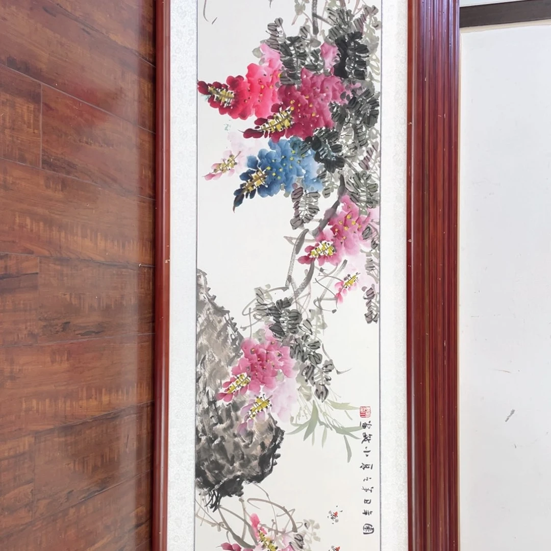 绘画带框尺寸48*163厘米