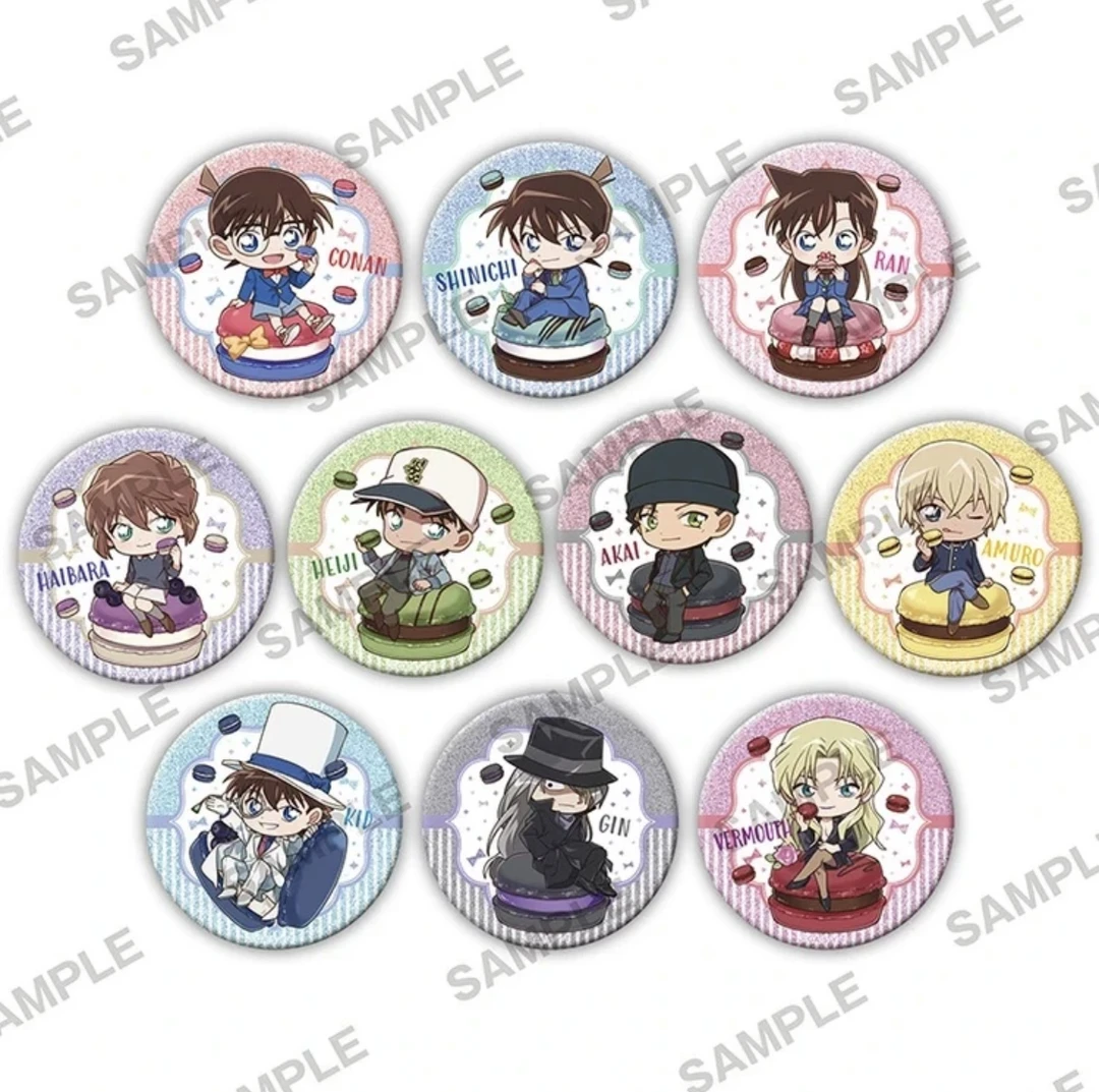 【吧唧】名侦探柯南Q版吧唧 柯南马卡龙吧唧 柯南格子衫吧唧