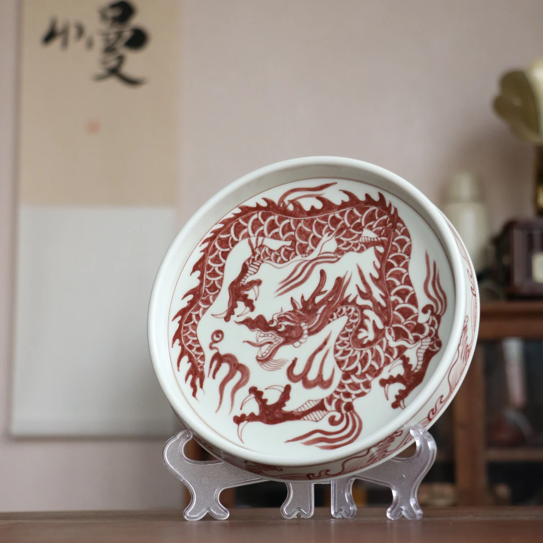 雨溪山房-龙纹壶承18cm