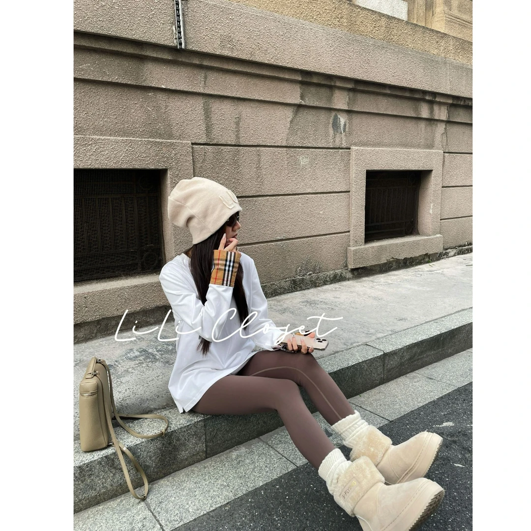 【柿子内搭】接袖卫衣女2024早春新款时尚休闲刺绣宽松百搭打底衫