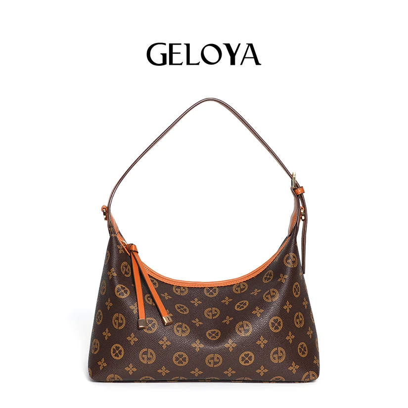 GELOYA 早春新款雅丹风腋下包潮流复古饭盒子单肩斜跨韩版女包