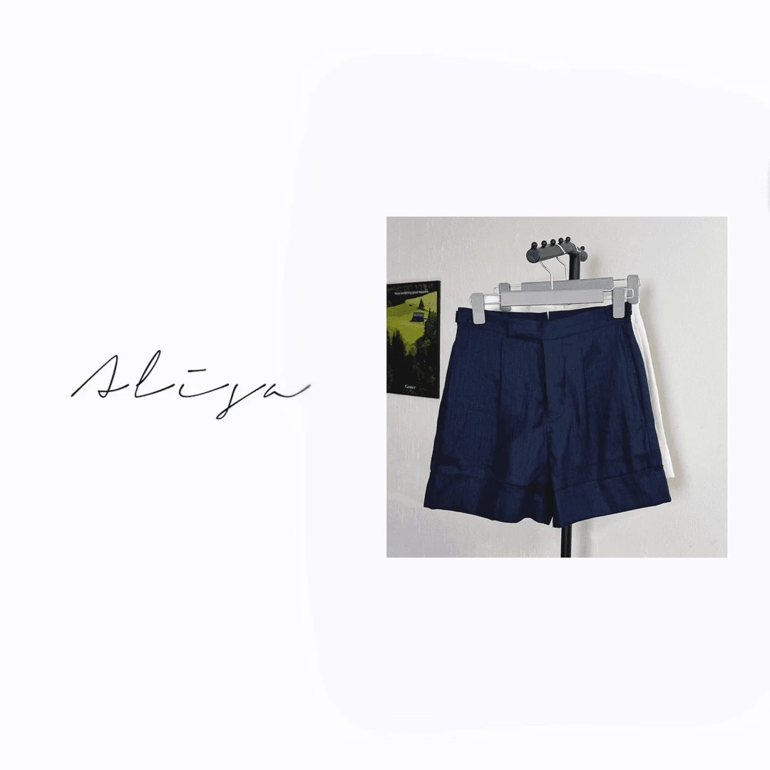 高定亚麻西裤精致商务风4分亚麻休闲西裤