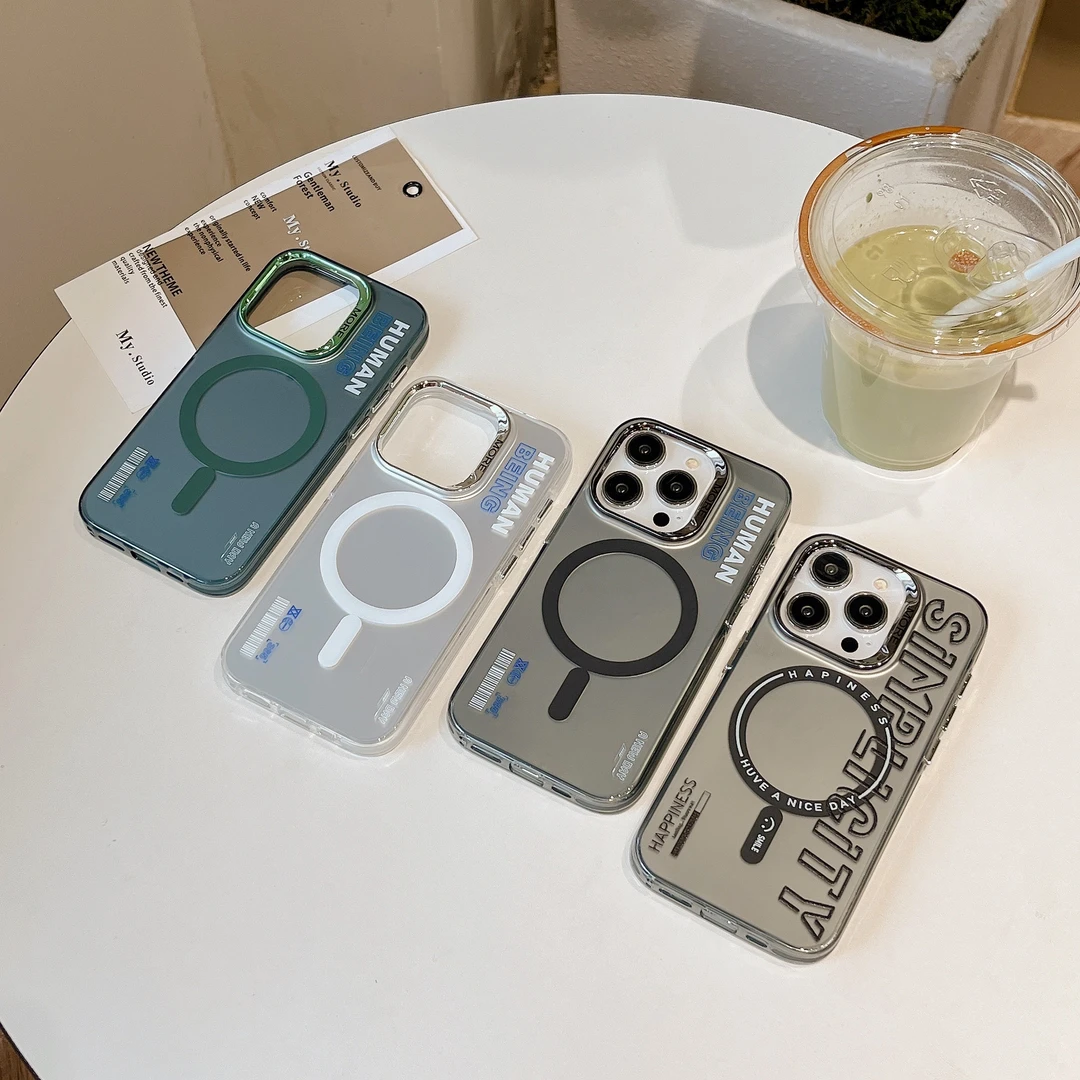 高品质磁吸适用iPhone15promax磨砂高级14苹果13/12防摔手机壳潮