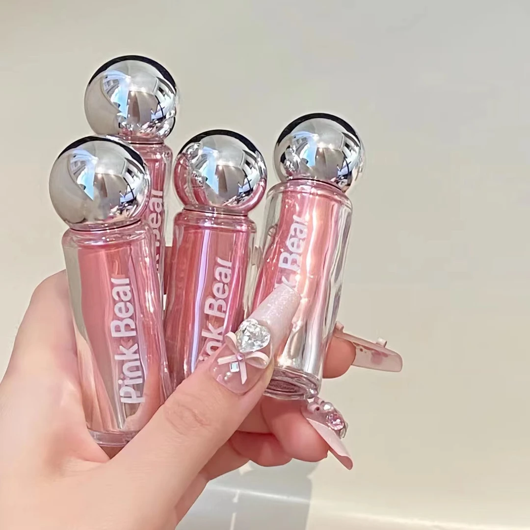 现货! pinkbear/皮可熊小灯泡有色唇蜜唇部精华蜜唇釉润唇膏女N08
