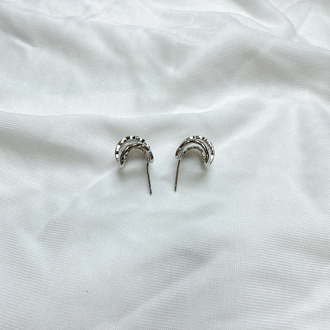 铜合金锆石耳饰 【雨桐轻奢饰品】设计款耳环LWW48F37#2