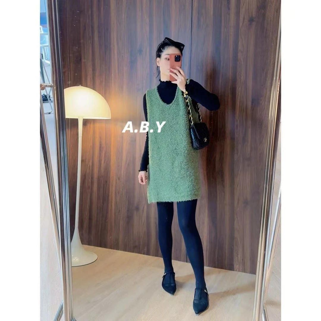 【暖冬】秋冬毛织气质背心裙ins风轻奢背心裙【241109-2】