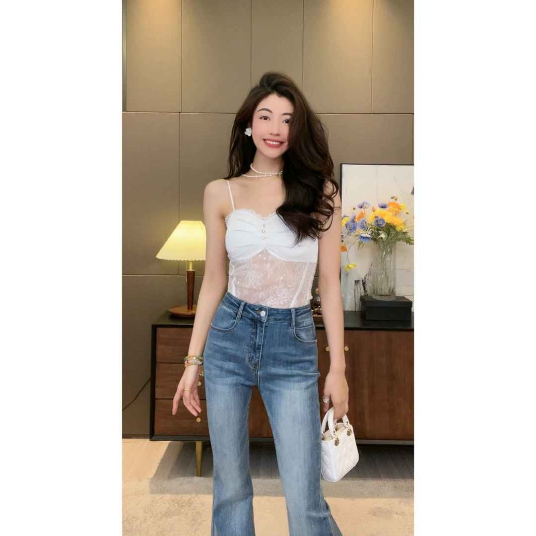 【N·COU】23夏新款【百搭伴侣】蕾丝吊带背心-DY50025