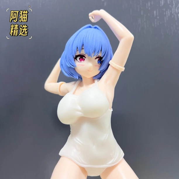 优质版美少女异瞳跪姿玛琳泳装系列手办校园二次元车载桌面摆件