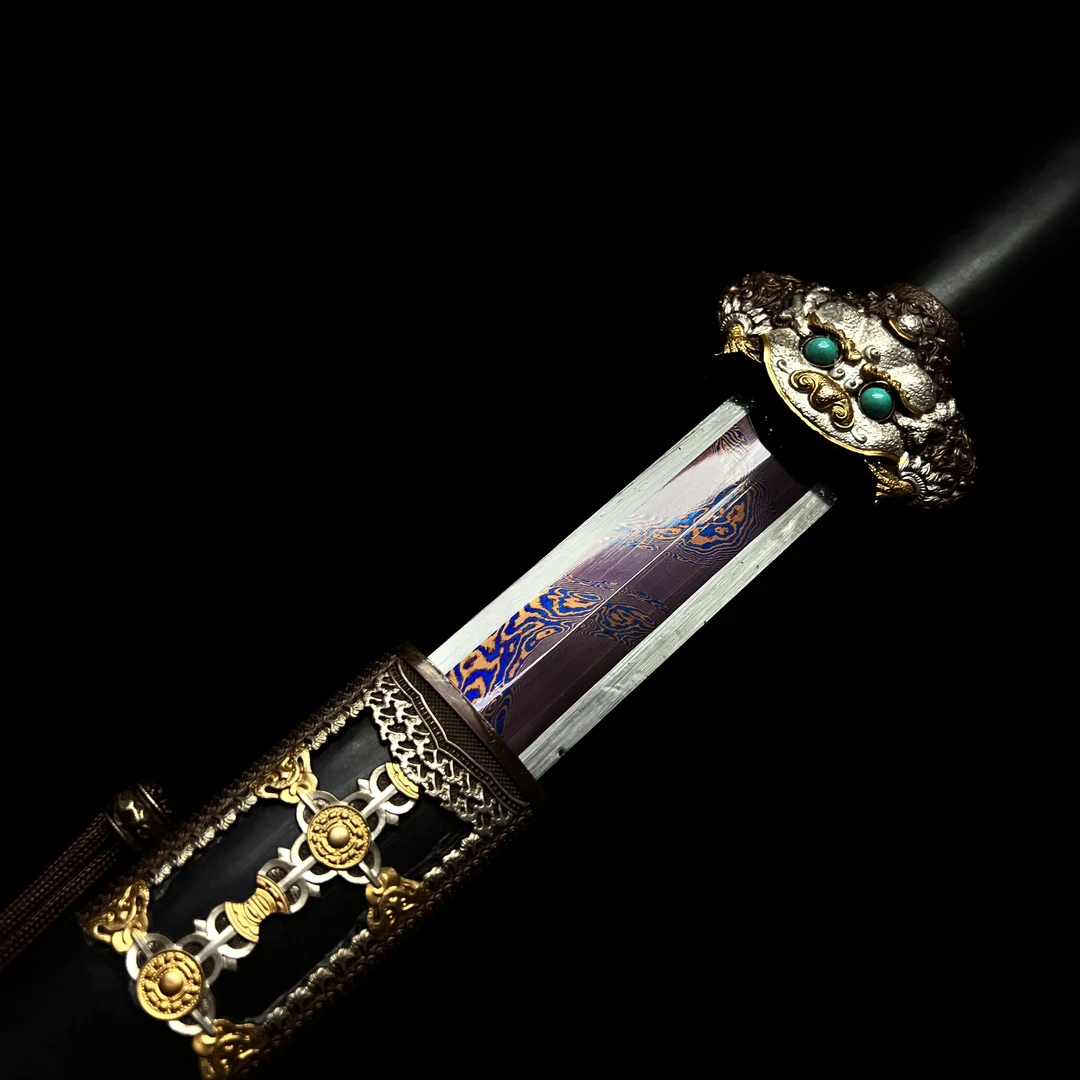 【永乐配剑】龙泉市 花纹钢宝剑  手工锻打 冷兵器 未开刃