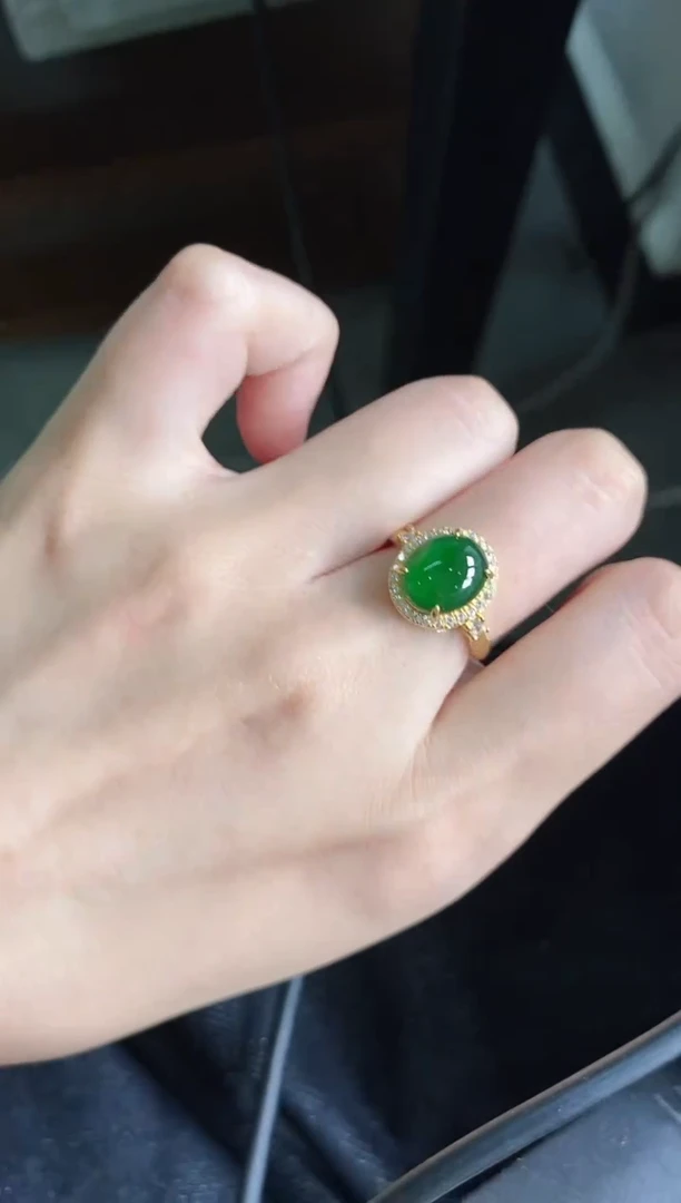 【闪购商品】翡翠戒指银S925镶嵌5151511