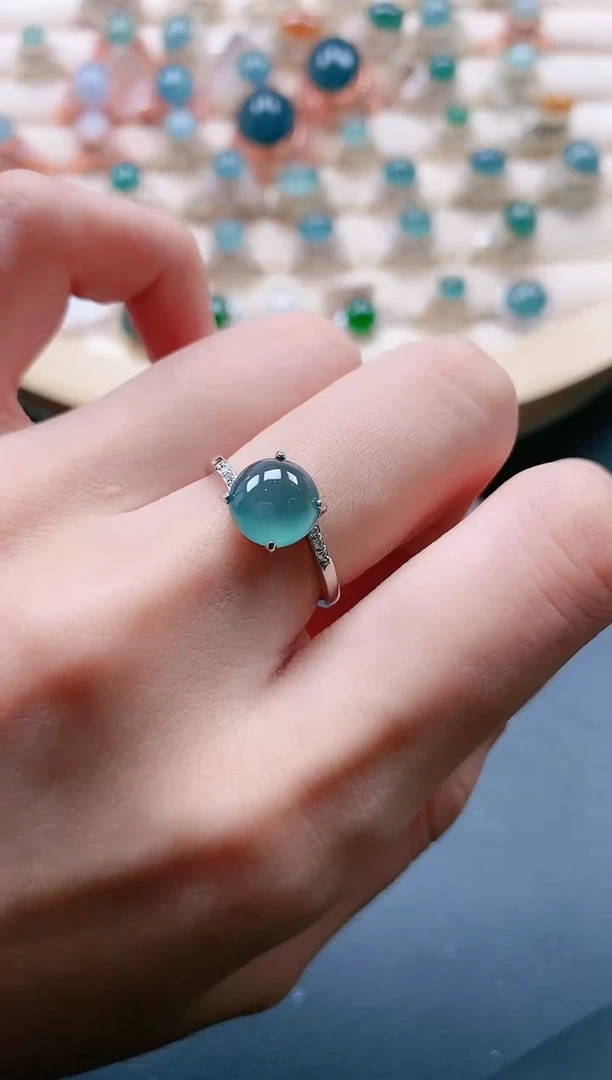 【闪购商品】翡翠戒指银S925镶嵌1