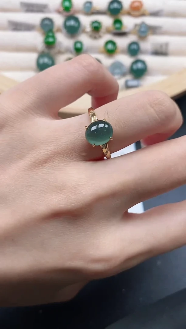 【闪购商品】翡翠戒指银S925镶嵌5151511