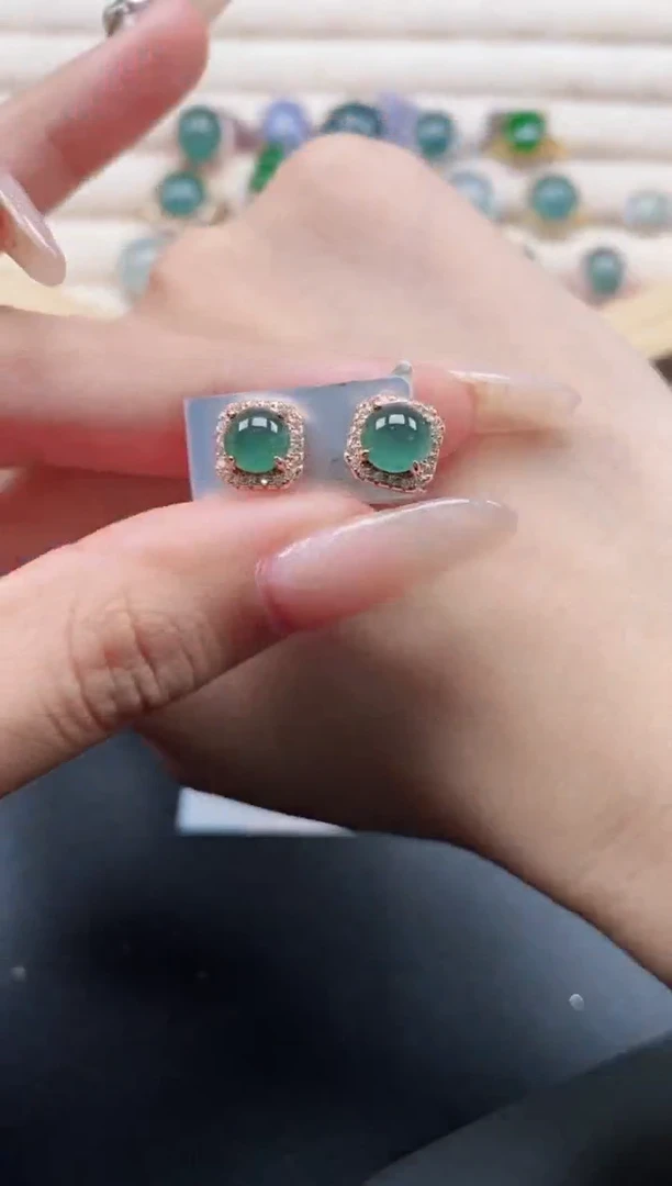 【闪购商品】翡翠耳饰银S925镶嵌5151151