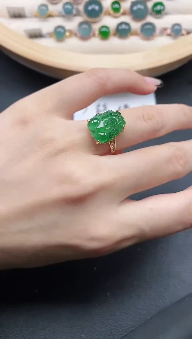 【闪购商品】翡翠戒指银S925镶嵌5115151