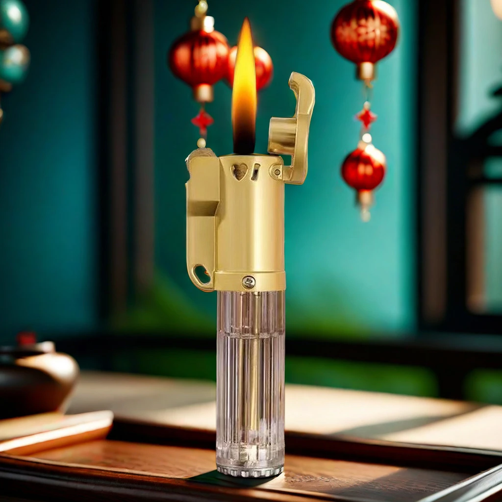 新款透明油仓煤油打火机储油式煤油打火机创意老式复古打火机