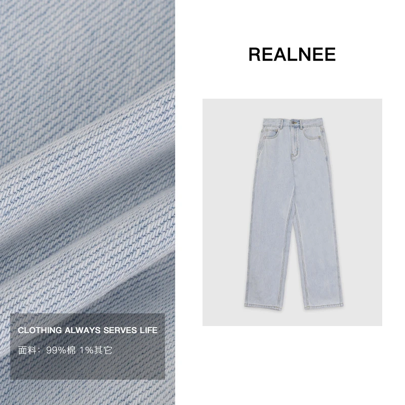 REALNEEI【巴厘岛】BAL*家土耳其棉牛仔裤直筒显瘦极简穿搭03921