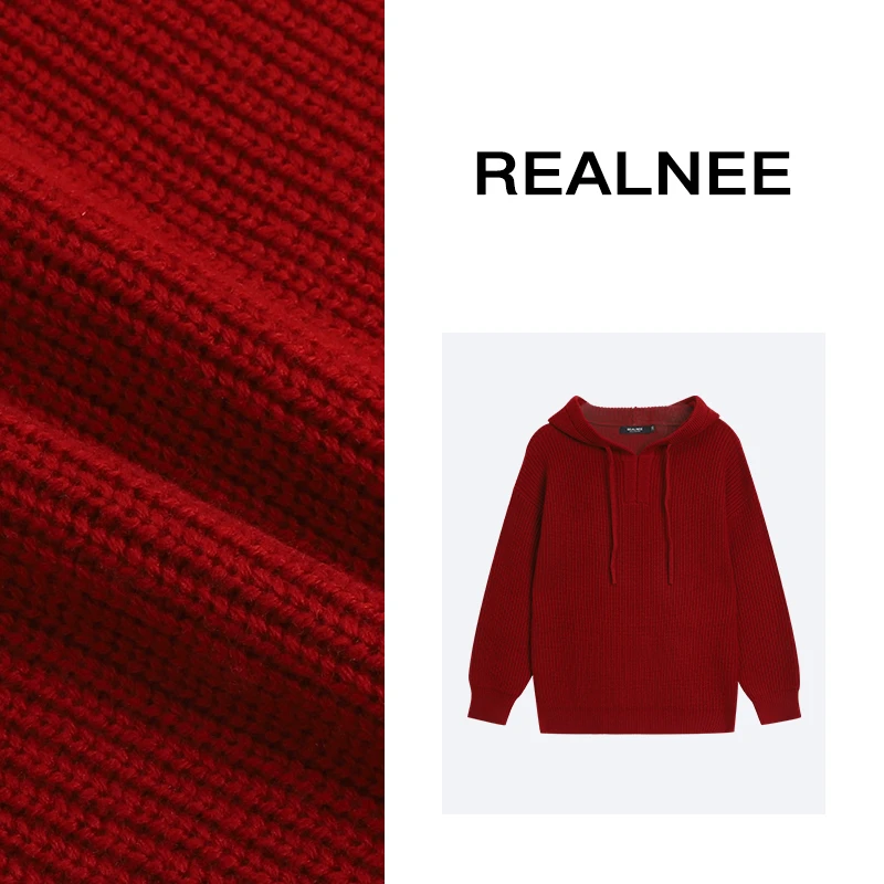 【REALNEE】LP家眻毛毛衣连帽防风保暖复古显白假日跨年氛围感11121