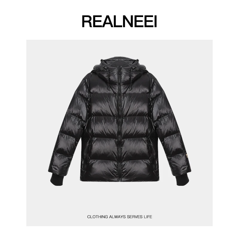 REALNEEI【小蜜蜂】90白鹅绒重奢冬季保暖小个子羽绒服YR110