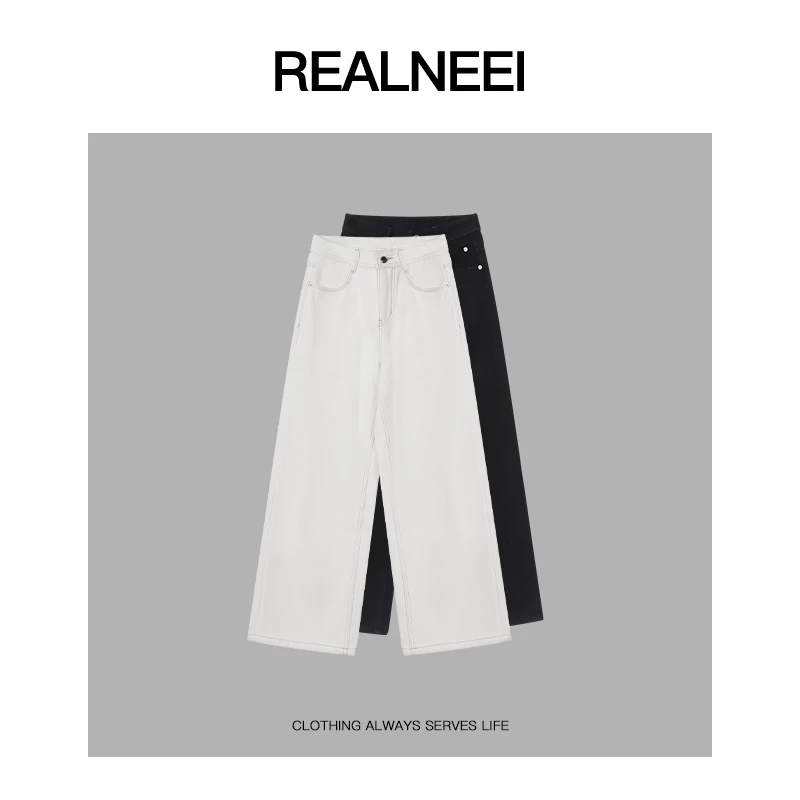 REALNEEI【加绒双子】Row土耳其长绒棉极简老钱显瘦白牛仔裤03864