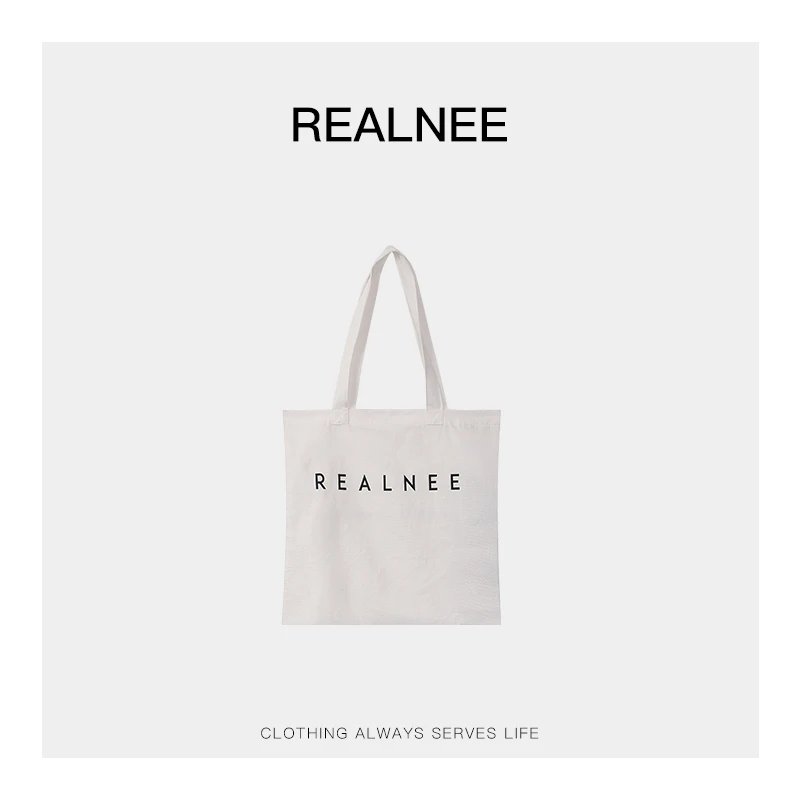 【REALNEEI】长绒棉极简RL帆布包松弛感03747