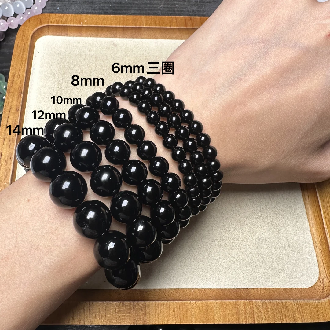 黑曜石手串日常百搭时尚经典男女同款情侣手工手链