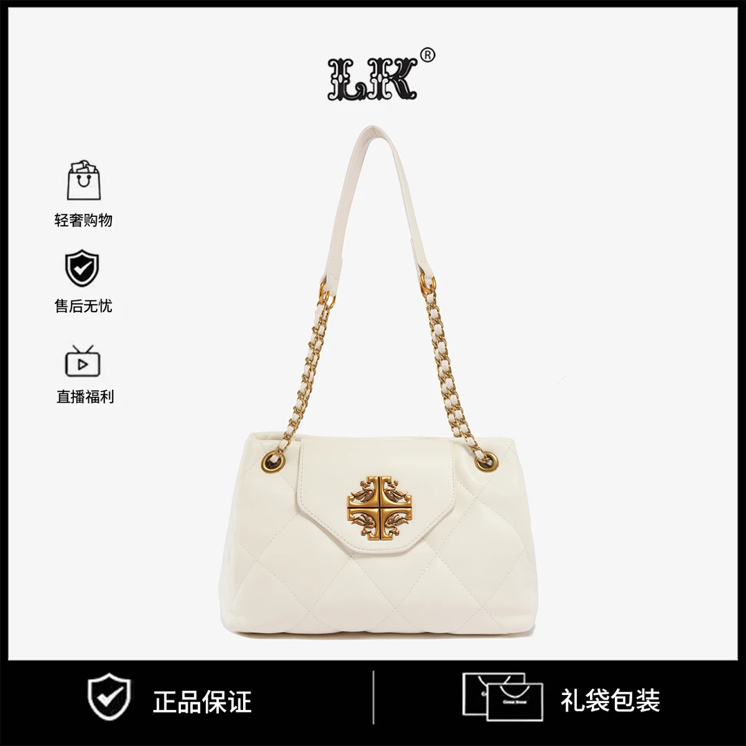 轻奢简约潮流经典女士百搭小众单肩斜挎包148白色