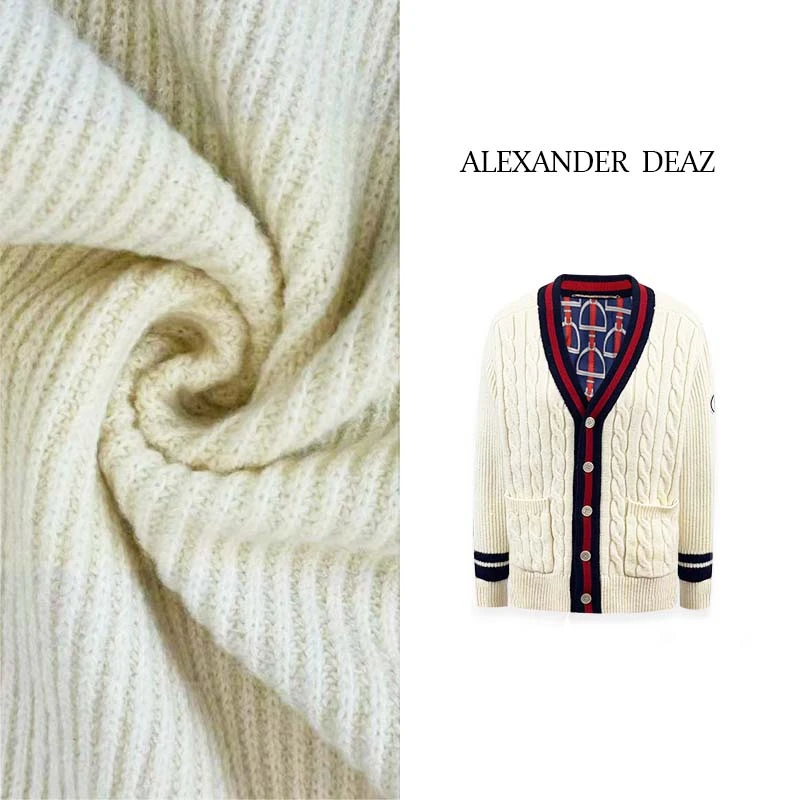 2024 新款怀旧经典新系列时尚拼色条纹长袖针织开衫A8029【东】