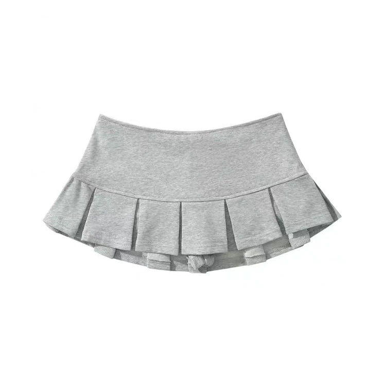 美式性感辣妹低腰显瘦超短A字裙新款芭蕾纯欲风运动防走光百褶裙