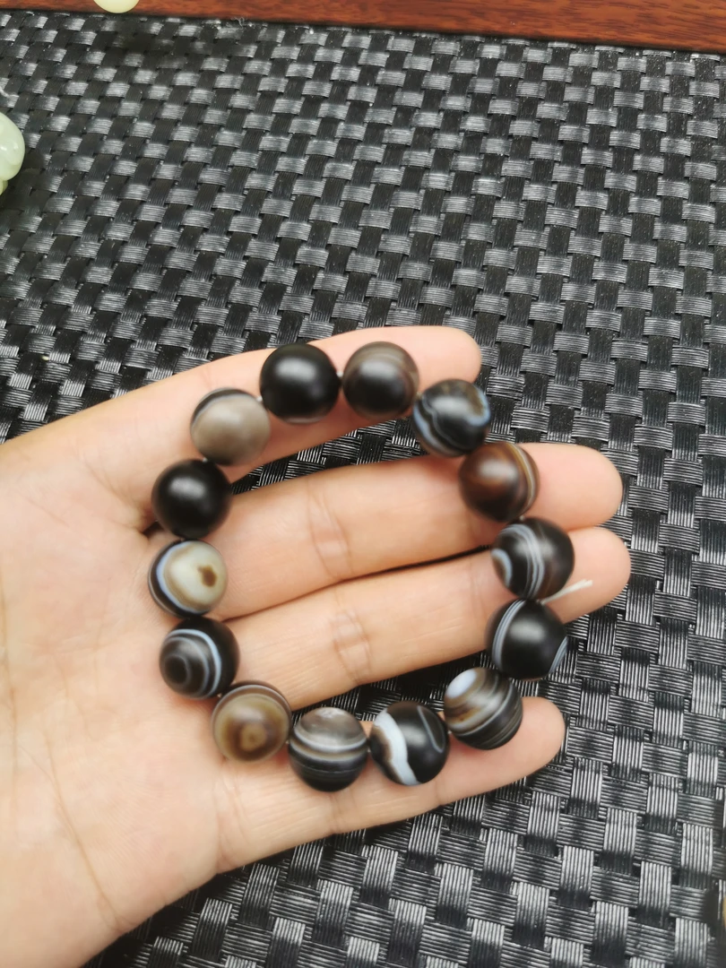 天然玛瑙手链男女宽