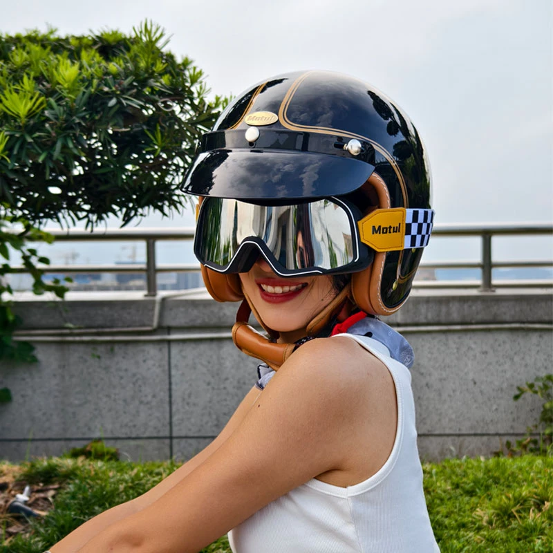 新国标A类3c认证头盔电动车摩托车头盔新款时尚复古头盔安全帽