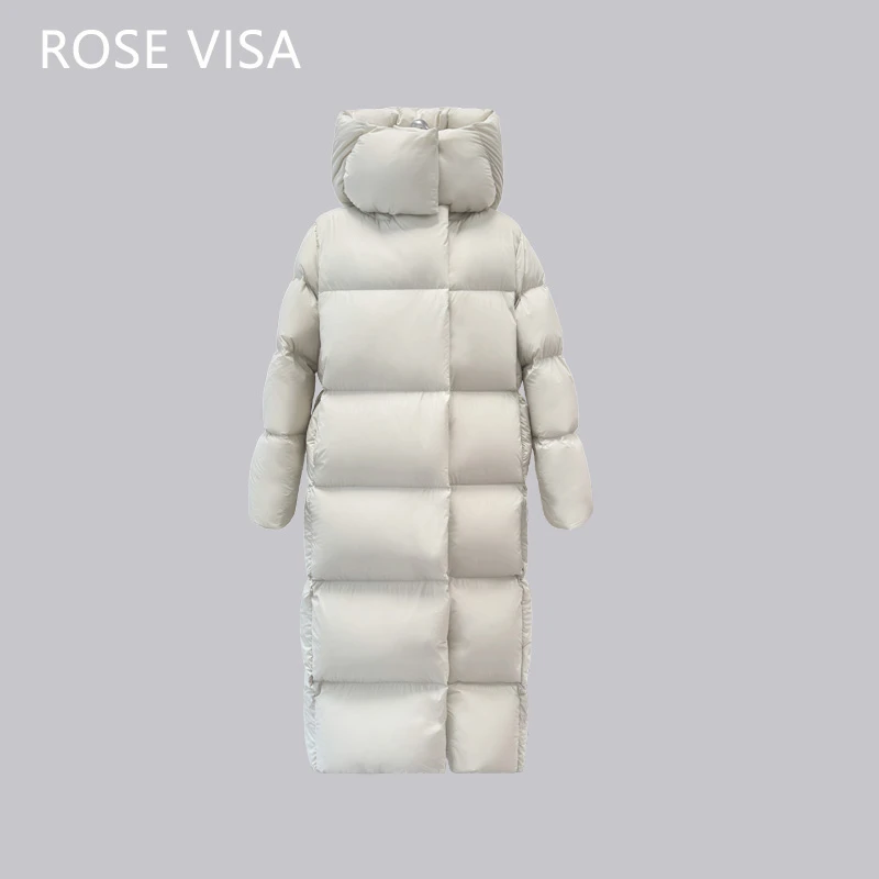 RV(二店）秋冬保暖过膝冬季宽松加绒加厚防寒防风95鹅绒服81080