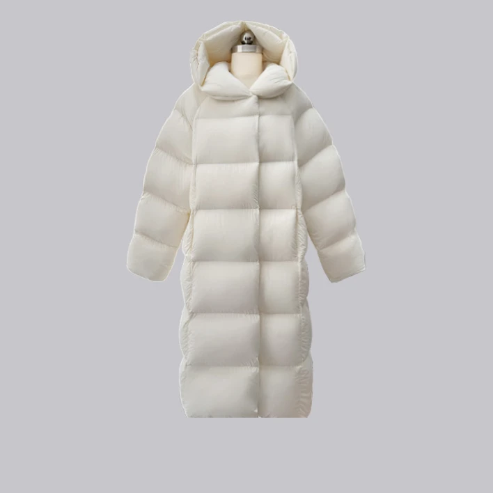 Monica猫姐AW冬季新国标95白鹅绒宽松加厚休闲长款羽绒服81073
