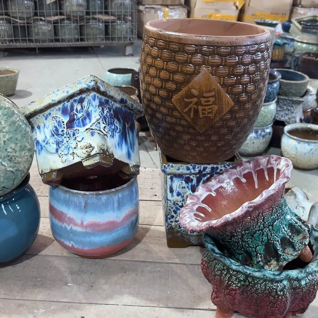 红陶20CM以下花盆架桥