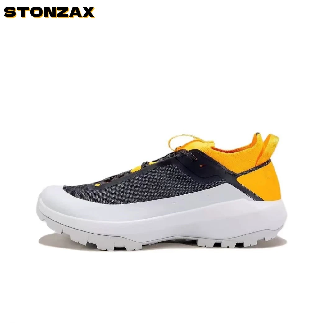 SC23719 户外徒步登山鞋男女防滑缓震网面拼接透气运动跑鞋