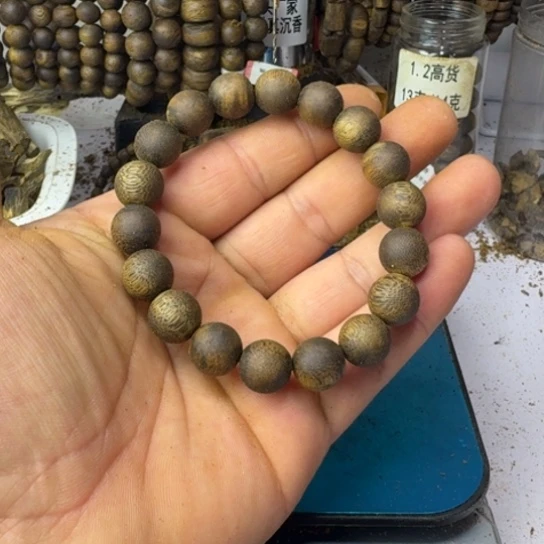 沉香手串?**熙绿奇楠沉香1.2mm12g
