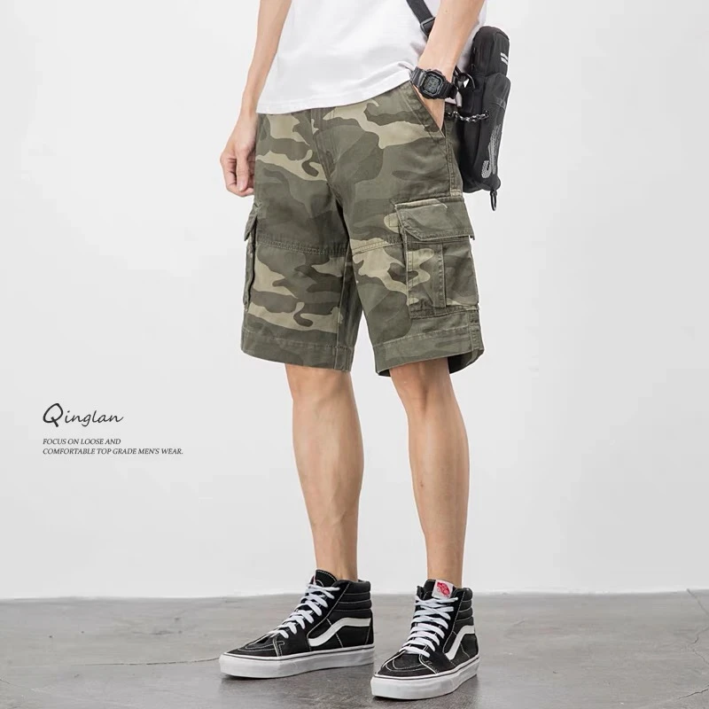 夏季男款迷彩休闲短裤纯棉宽松百搭