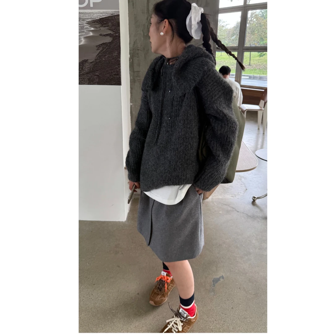 秋冬新款韩系时尚百搭宽松套头针织毛衣13001