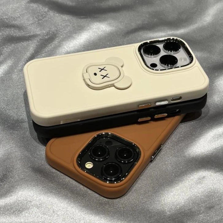 ins高级暴力熊支架iPhone14promax手机壳苹果14pro潮牌12女11软xr