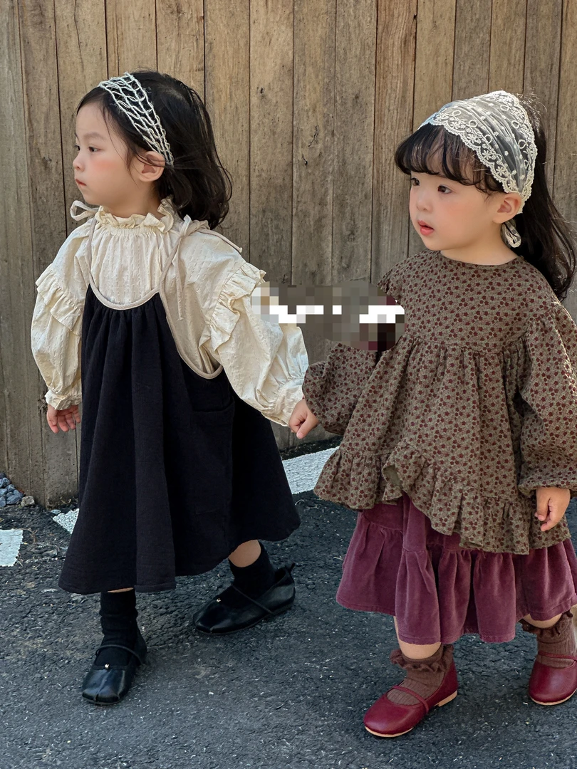 【新款上新】2024儿童早秋百搭小童韩版连衣裙套装