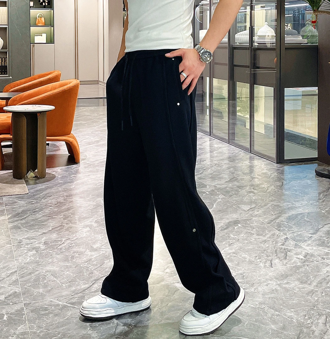 专属 衣工男品牌潮流百搭宽松美式高街阔腿加厚休闲长裤 Y-826
