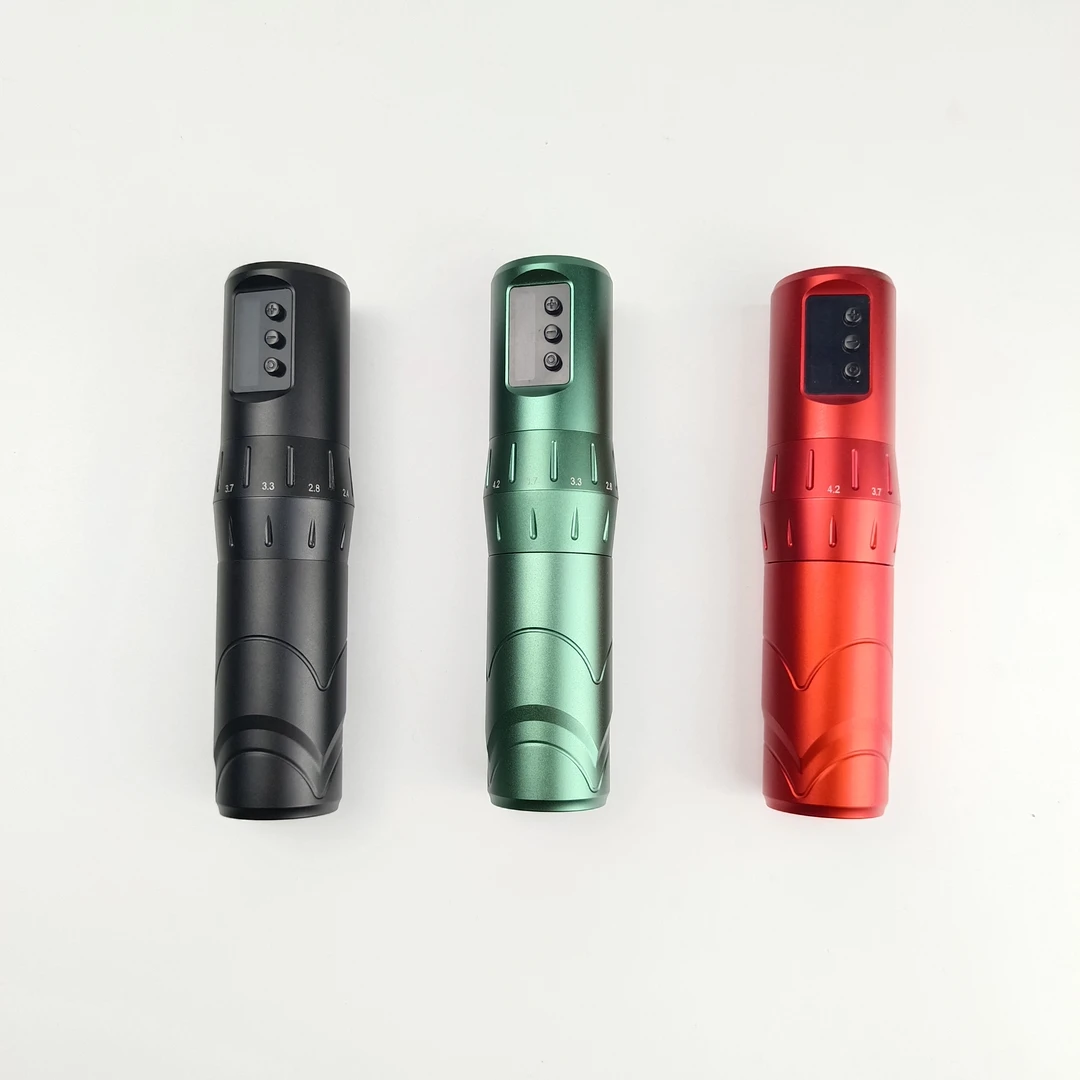 外贸尾单无线充电可调行程马达笔双电池可短笔有强启杰艺纹身器材