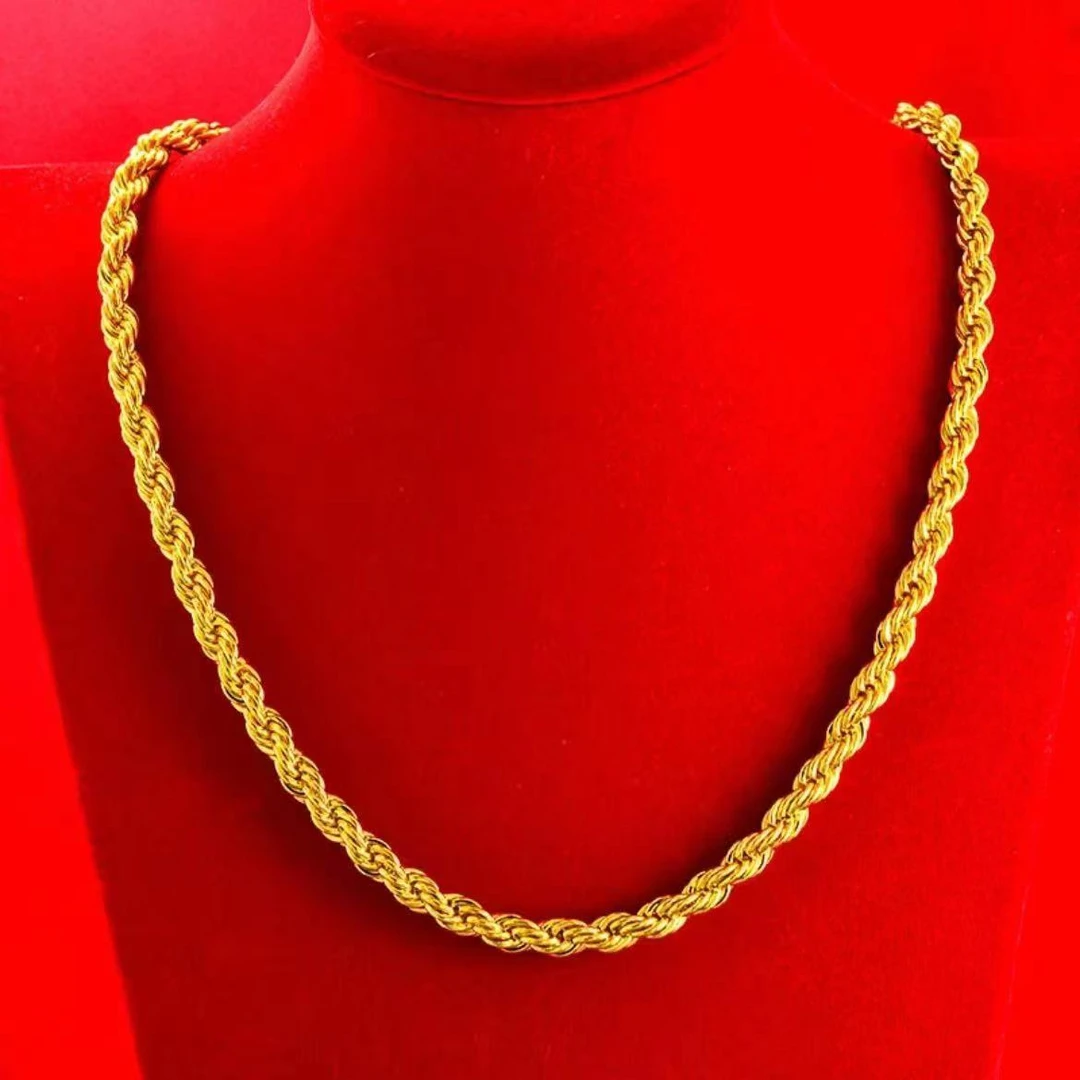 合金项链 龙头麻花项链 经典潮流 时尚百搭 实心麻花 合金MH001