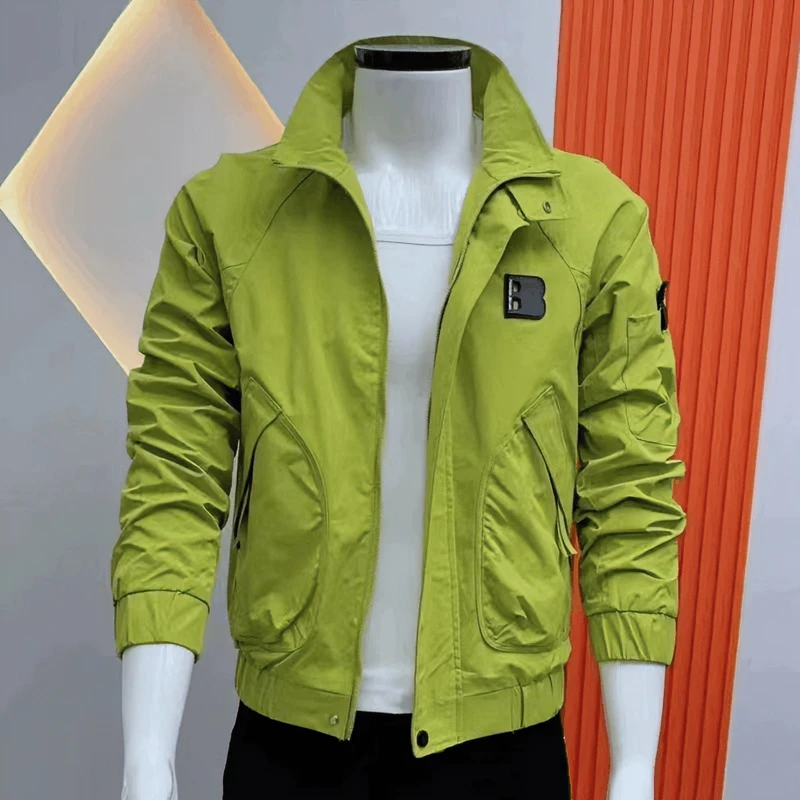 2024新款爆款工装立领夹克男春秋季潮牌痞帅男装短款上衣休闲外套