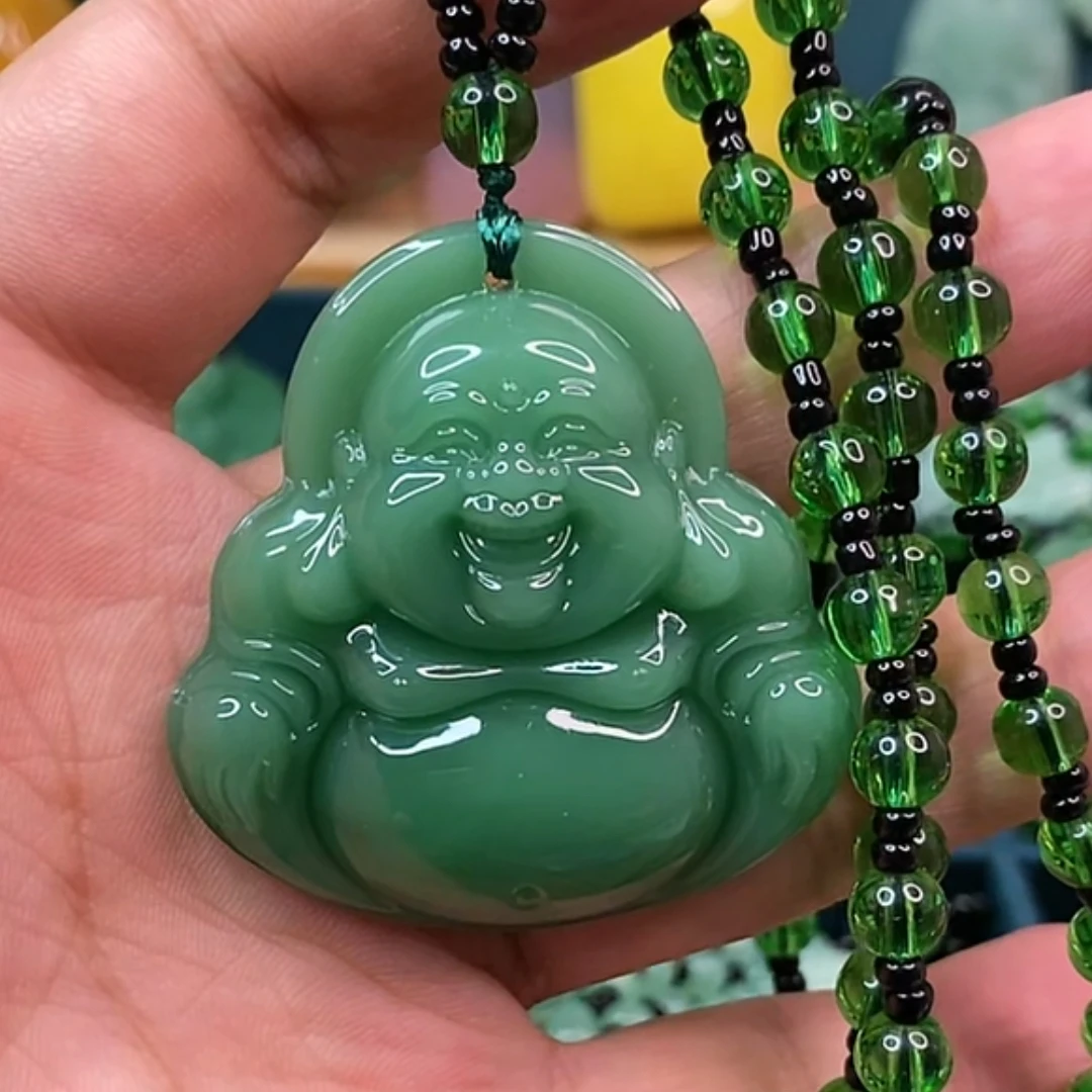 8.深绿元宝佛经典百搭男女同款吊坠