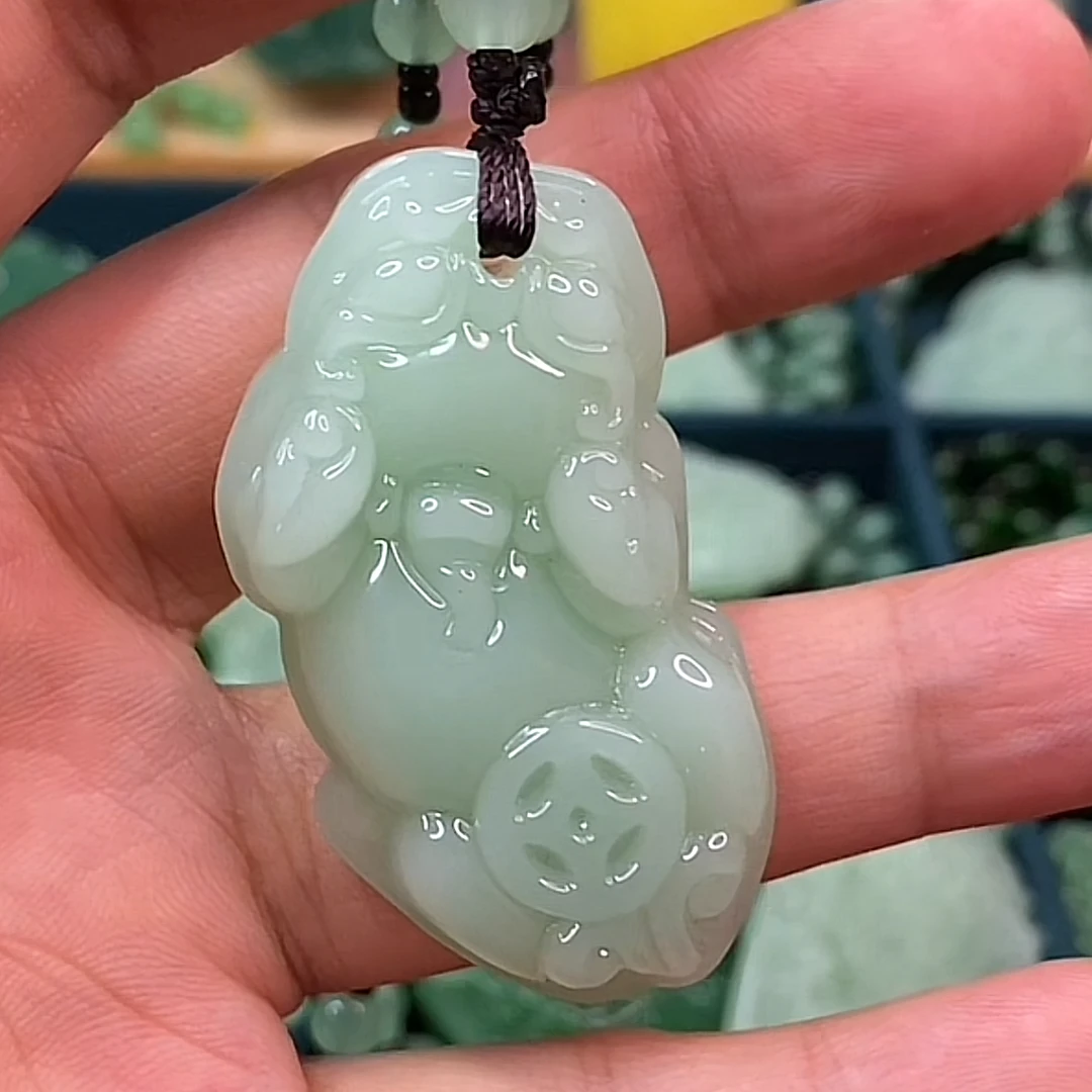 1.浅绿单貔貅经典百搭男女同款吊坠