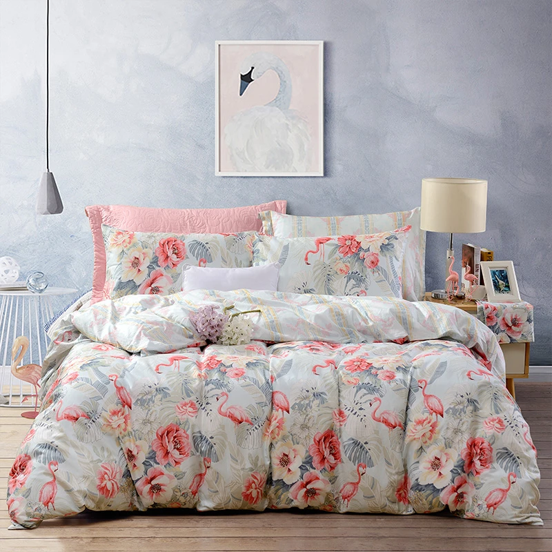 【富安娜家纺】纯棉ins风全棉印花床上四件套床品烈火如歌圣之花