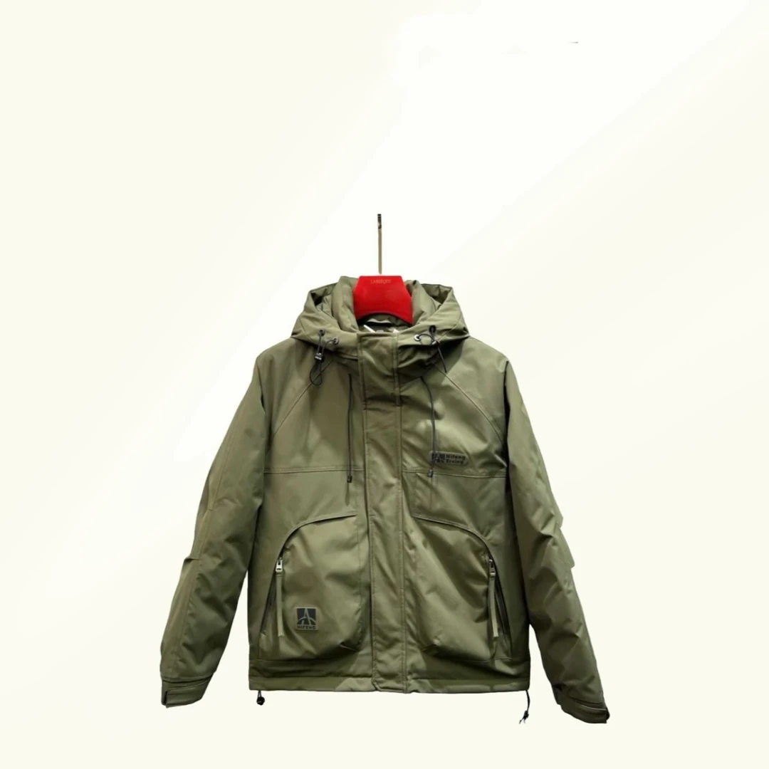 冬季冲锋衣连帽加厚保暖防风防寒服外套853