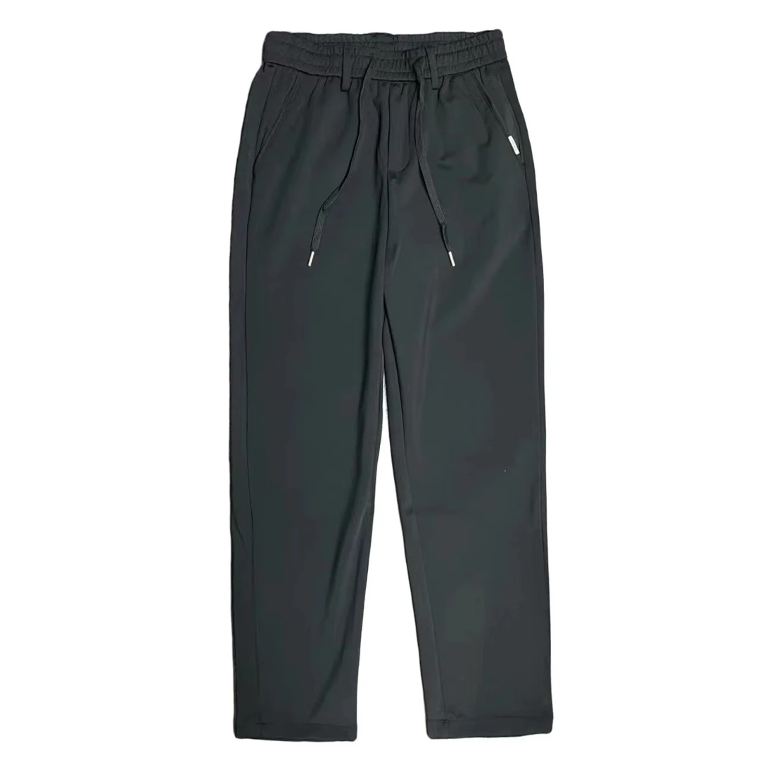 秋季男士百搭松紧腰直筒休闲裤23265