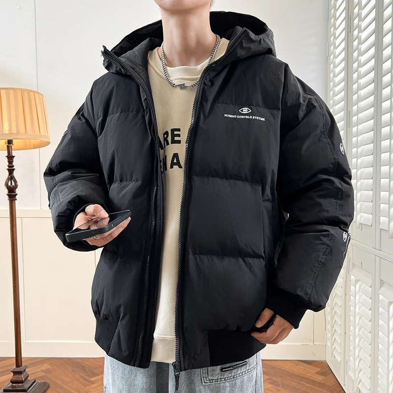 男士羽绒服2023年爆款青少年宽松连帽加厚款初高中学生保暖百搭潮