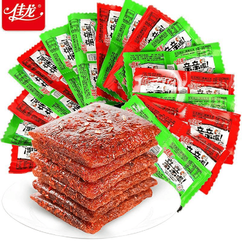 (小扬哥推荐)佳龙亲亲嘴辣条亲嘴烧辣片网红爆款辣条大礼包大刀肉